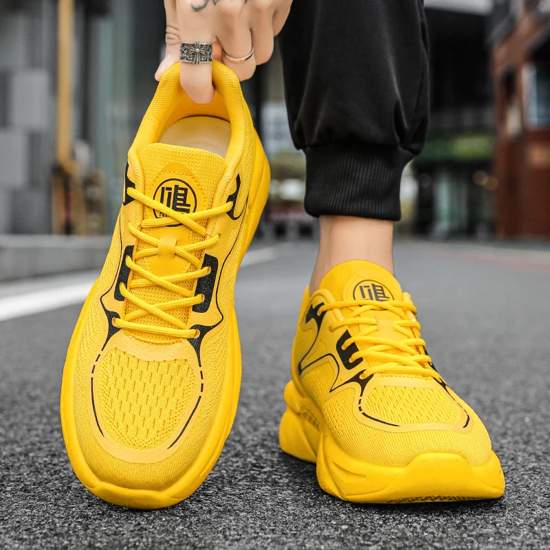 Summer Men's Casual Sports Running Shoes Lace Up Men's Sports Shoes Lightweight And Breathable Walking Sports Shoes