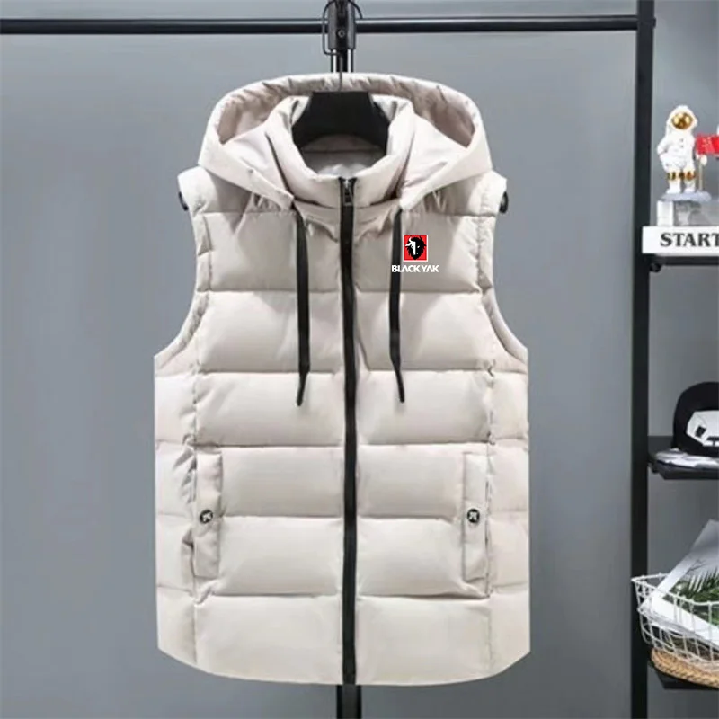 

2023 Outono/Inverno Dos Homens Sem Mangas Engrossado Quente Tank Top Plus Size de Alta Qualidade Casual Moda Masculina Vest Coat