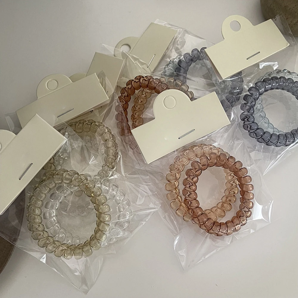 

2PCS/Lot New Small Telephone Line Hair Ropes Girls Colorful Elastic Hair Bands Kid Ponytail Holder Tie Gum Hair Accessories