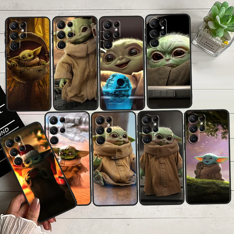 

Star wars Yoda Baby Mandalorian Black Phone Case For Samsung Galaxy S23 S22 S21 S20 FE Ultra Pro Lite S10 S10E S9 Plus 5G Cover