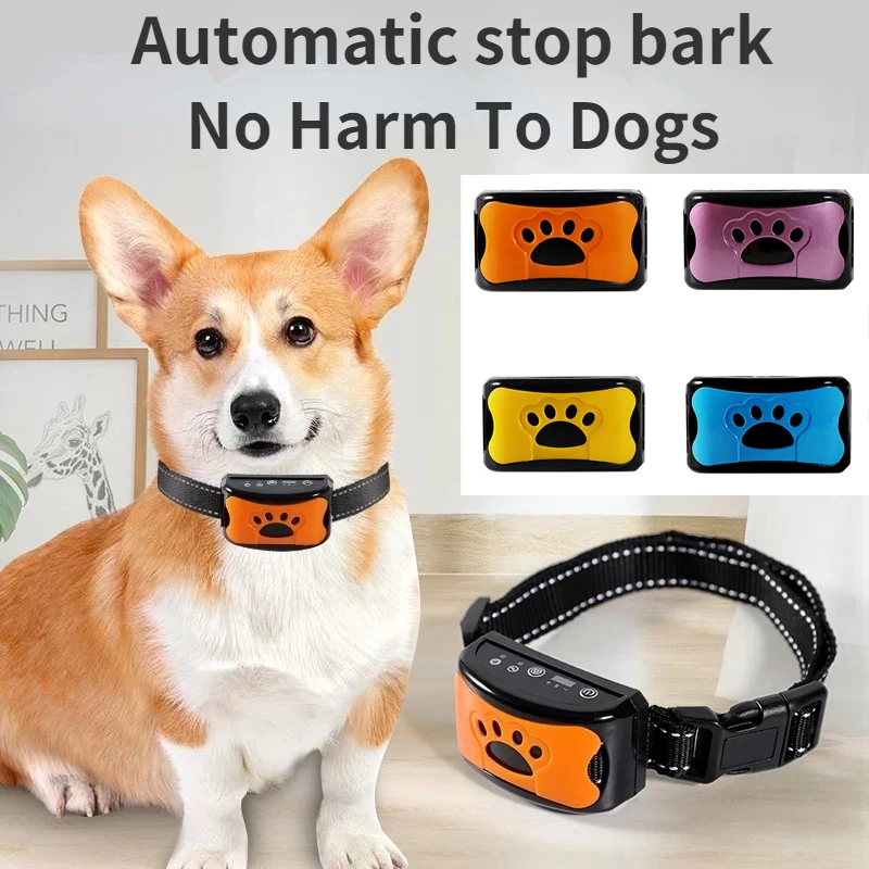 

Pet Dog Anti Barking Device USB Electric Ultrasonic Dogs Training Collar Dog Stop Barking Vibration Anti Bark Collar Dropship
