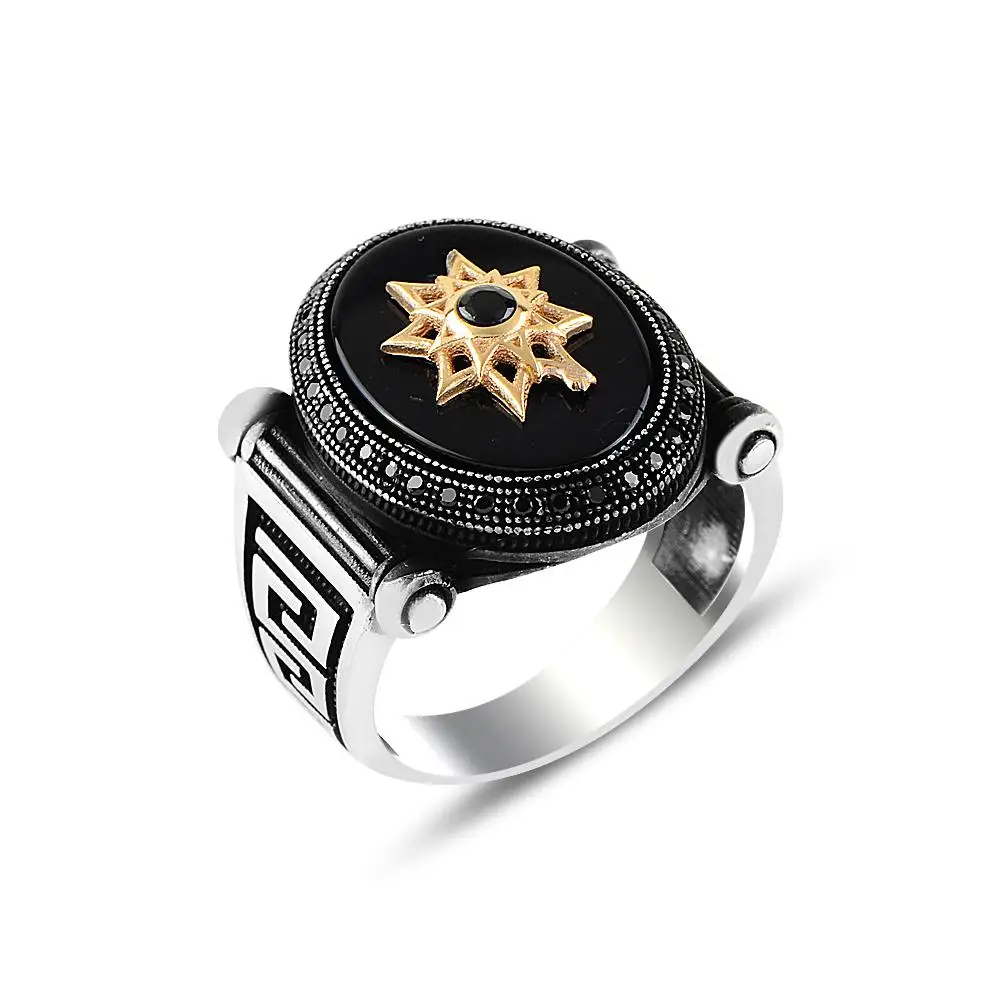 

Кольцо из серебра с ониксом, 925 натуральное турецкое ювелирное изделие