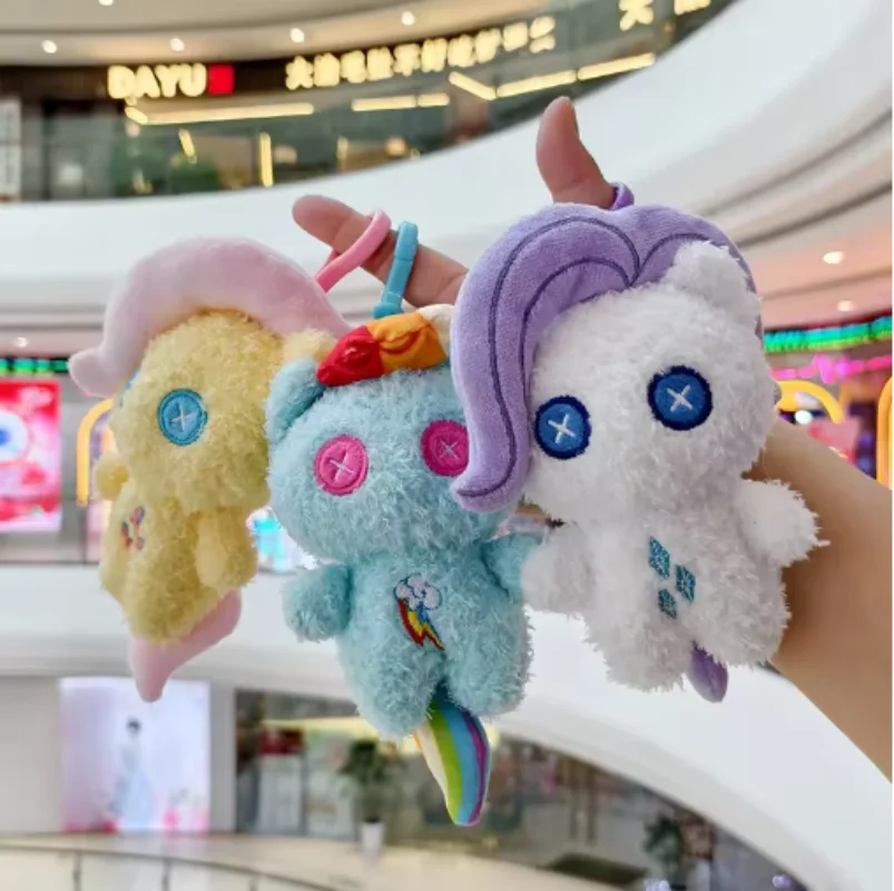 Фото Kawaii My Little Pony плюшевый рюкзак с подвеской, брелок, Twilight Sparkle Fluttershy Pinkie Pie, милая сумка, украшение, игрушка в подарок №3