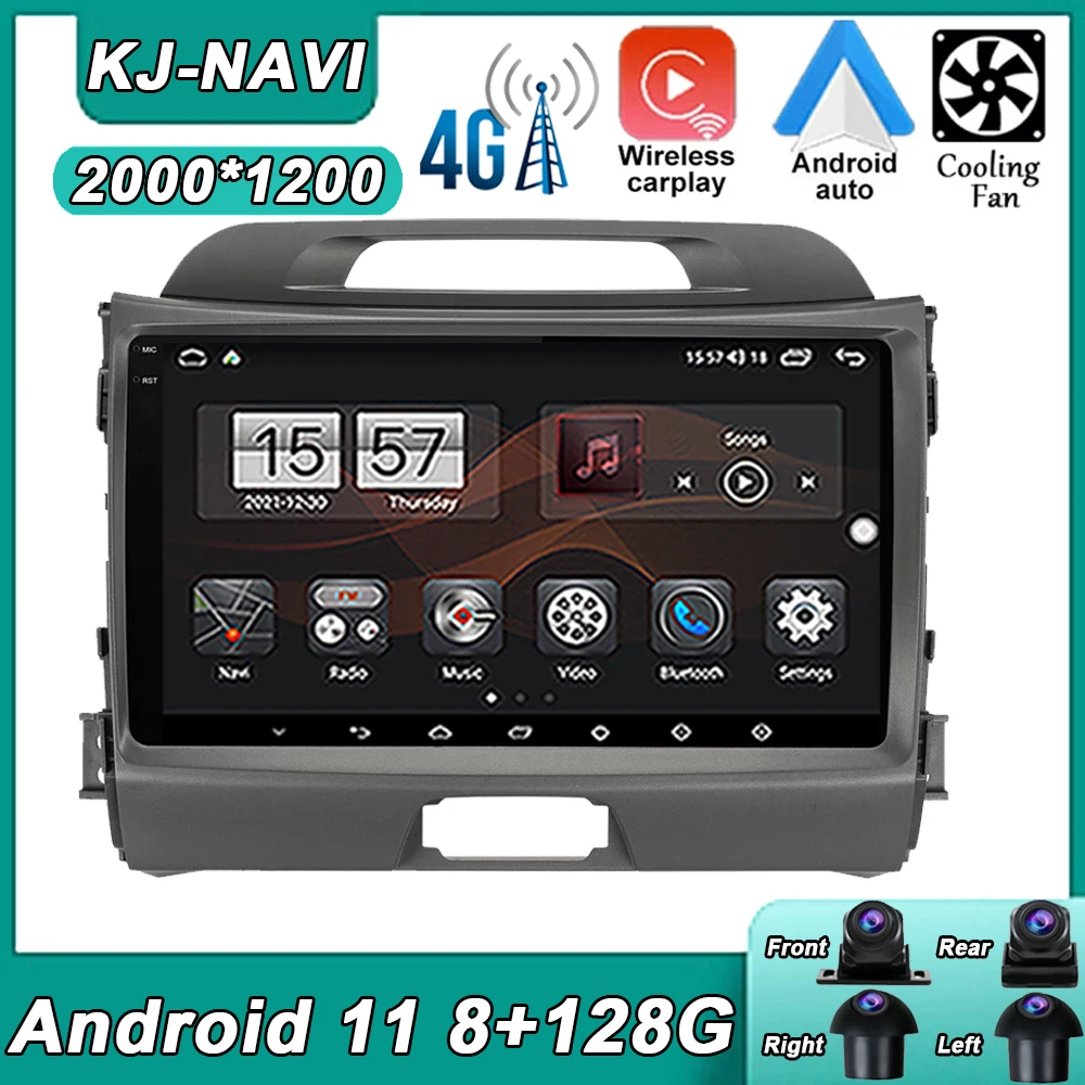 

Автомагнитола для Kia Sportage 3 2010-2016, 9 дюймов, Android 11