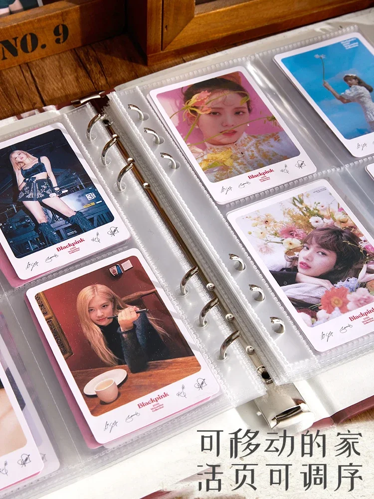 Папка для фотокарт формата А5 с бандажным галстуком 3 дюйма 4 сетки фотокарточки