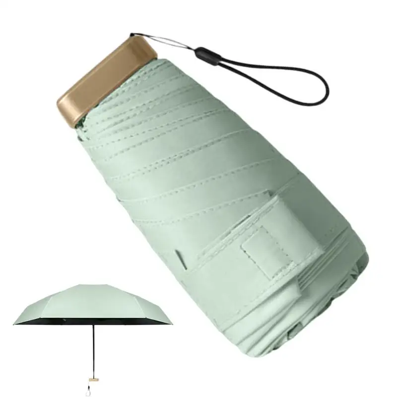 

Sun Umbrella Six-Fold Mini Travel Sun Umbrella For Purse Dual-Use Mini Windproof Folding Travel Umbrella Sun & Rain Umbrellas
