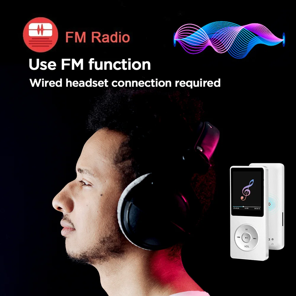 Фото Портативный MP3-плеер, USB-зарядка, цифровой экран дисплея, карманные мультимедиа без потерь, спортивные колонки для бега, ходьбы, HIFI, музыкальные колонки №4