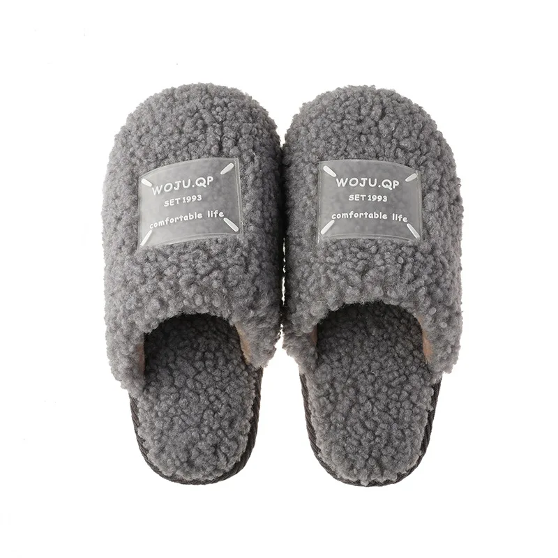 Plush Warm Home Slippers Women Cotton Soft Comfortable Winter Men Pink Shoes Indoor For Bedroom Fluffy Slipper Lovers Couples