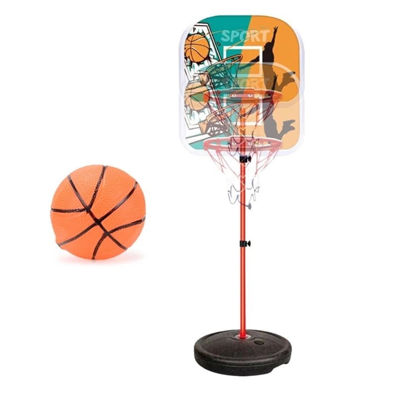 

Kids Basketball Hoop Stand Adjustable Height 2.9-3.9ft Toddler Toy Indoor Outdoor Portable Set for Boys Girls Age 3-5