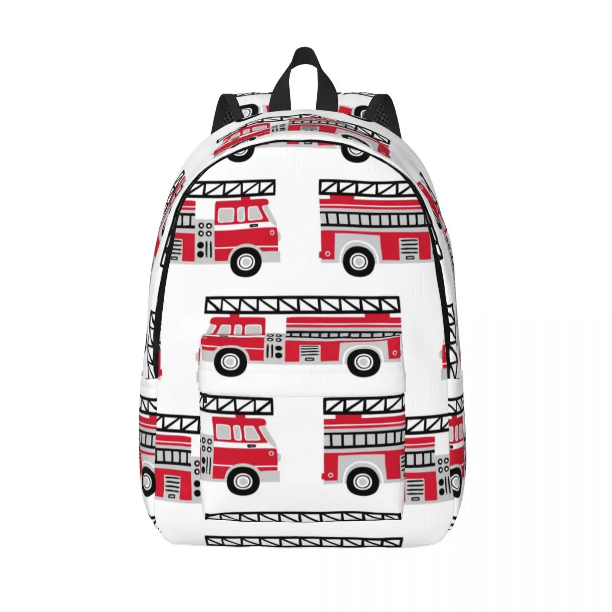 

Hand Drawn Fire Trucks Backpack Male School Student Backpack Female Large Capacity Laptop Backpack
