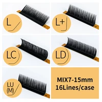 lllcldlumn curl 715mm mix 16rowscase mink eyelash extensionl individual eyelashesl lashesl false eyelashes