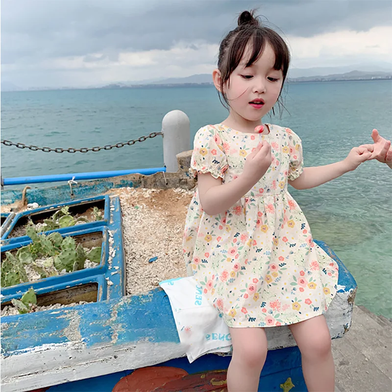 

Girls 2023 Summer Children Floral Dress Children Clothes