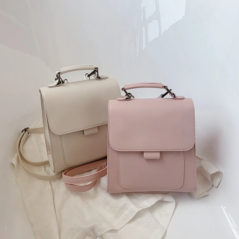 

Small PU Leather Backpack Women Mini Back Pack Travel Female High Quality Bookbag School Bags For Teenage Girls Mochila Feminina