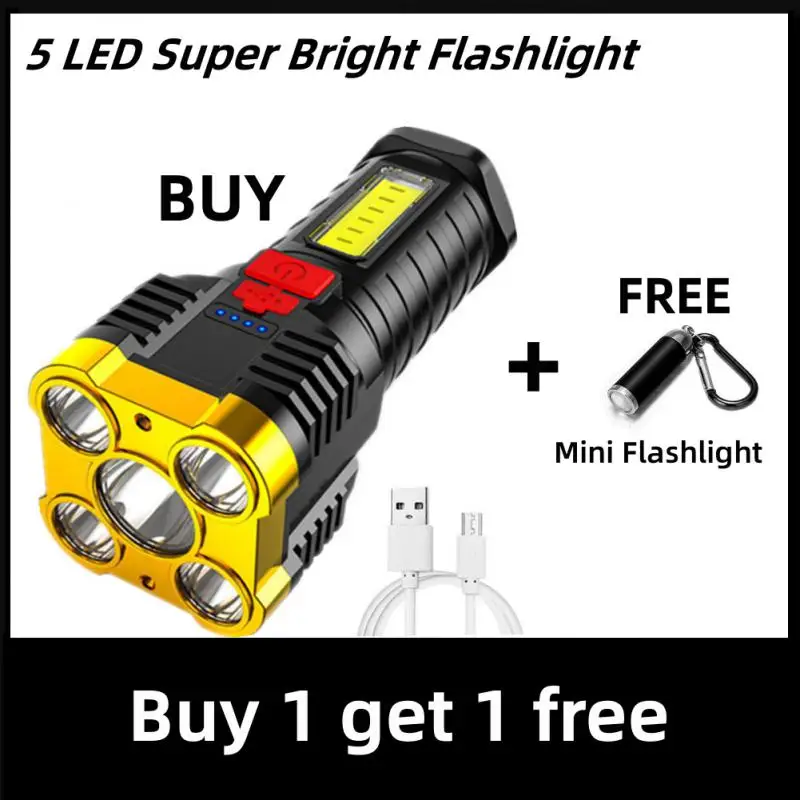 

Фонарик с USB-зарядкой, внешний портативный фонарь, 4 режима