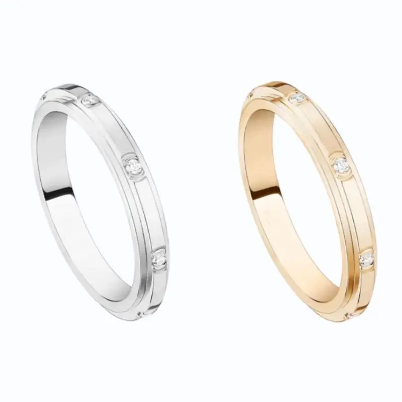 

Piaget Classic Luxury Brand Jewelry High Quality 925 Silve Timeless Narrow 7-Diamond Ring For Women Pertty Gift Quality