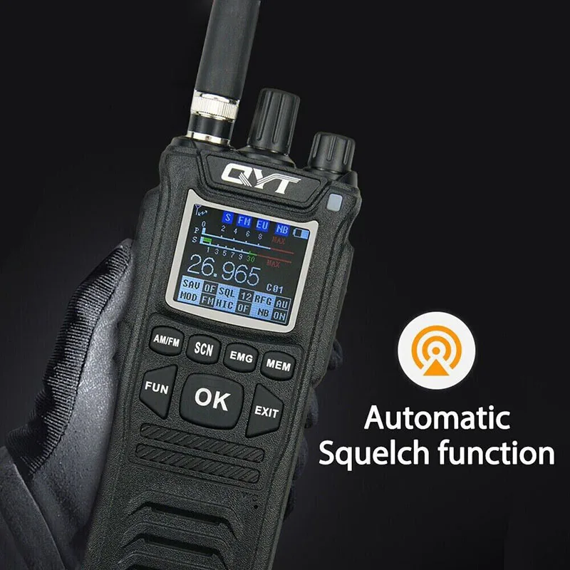 Original QYT 27MHz CB-58 Radio Standard Handheld 40 Channel AM/FM CB Radio (4W Handheld Walkie Talkie) 26.965-27.405MHz