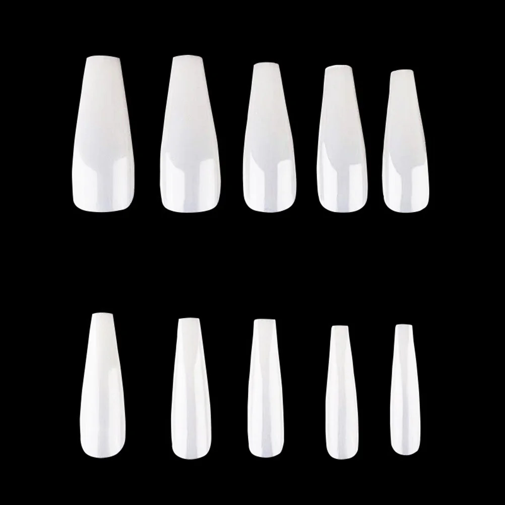 

Nail Fake Nails Tips False Tip Full Cover Decoration Stickers Girls Diy Fingernails Press Coffin Strips Toenail Decals Wraps