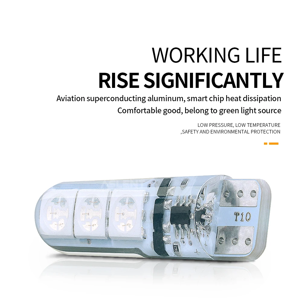 1 компл. T10 W5w RGB светодиодная лампа с функцией памяти CANbus 194 168 Автомобиль пультом