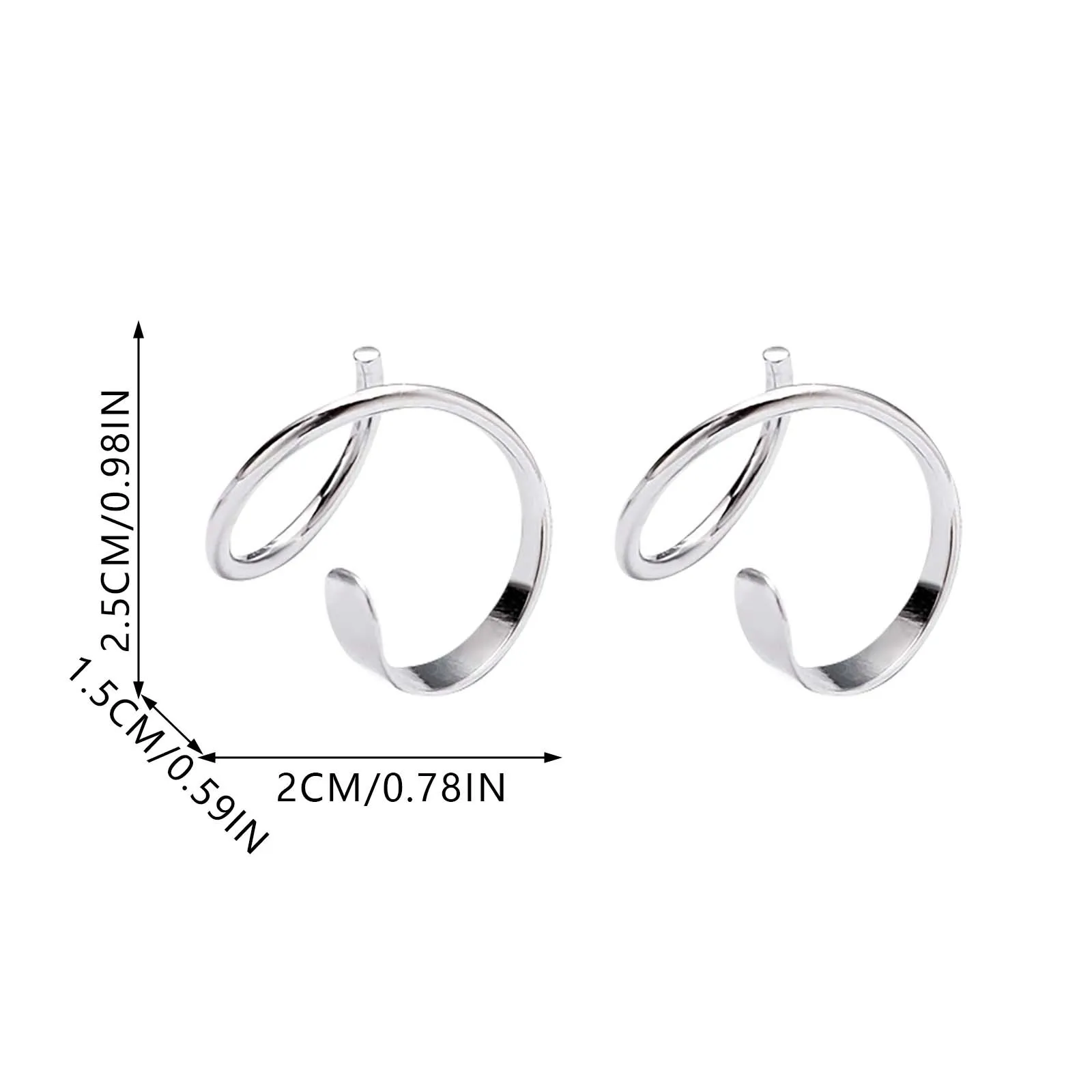 Двухслойные вращающиеся серьги модные простые универсальные темпераментные