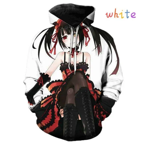 Осень-зима 2024 Аниме Токисака Кануза Толстовка В Уличном Стиле С 3D Принтом Для