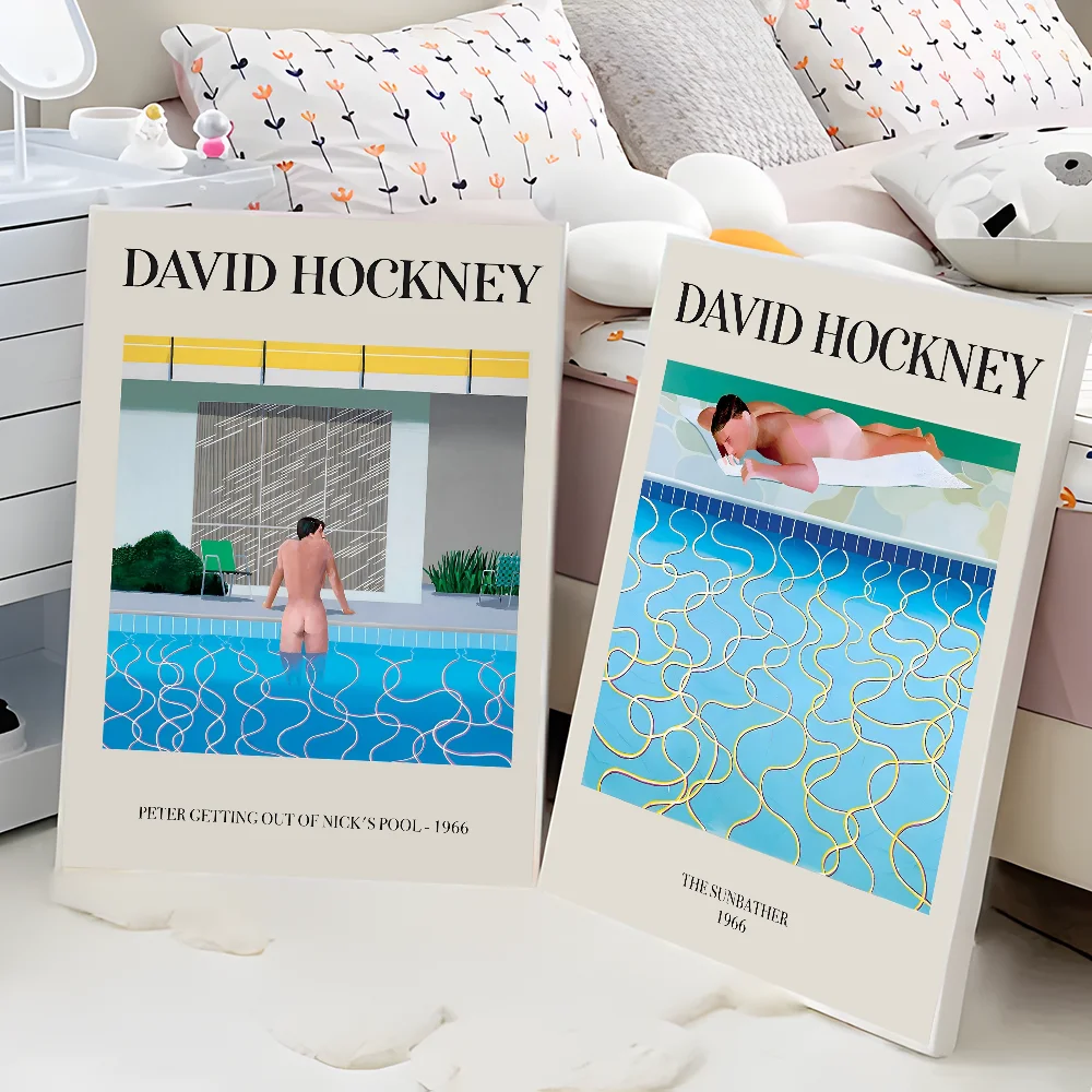 Дэвид Хокни Винтажный Художественный Принт Терраса Высококачественный HD Белый