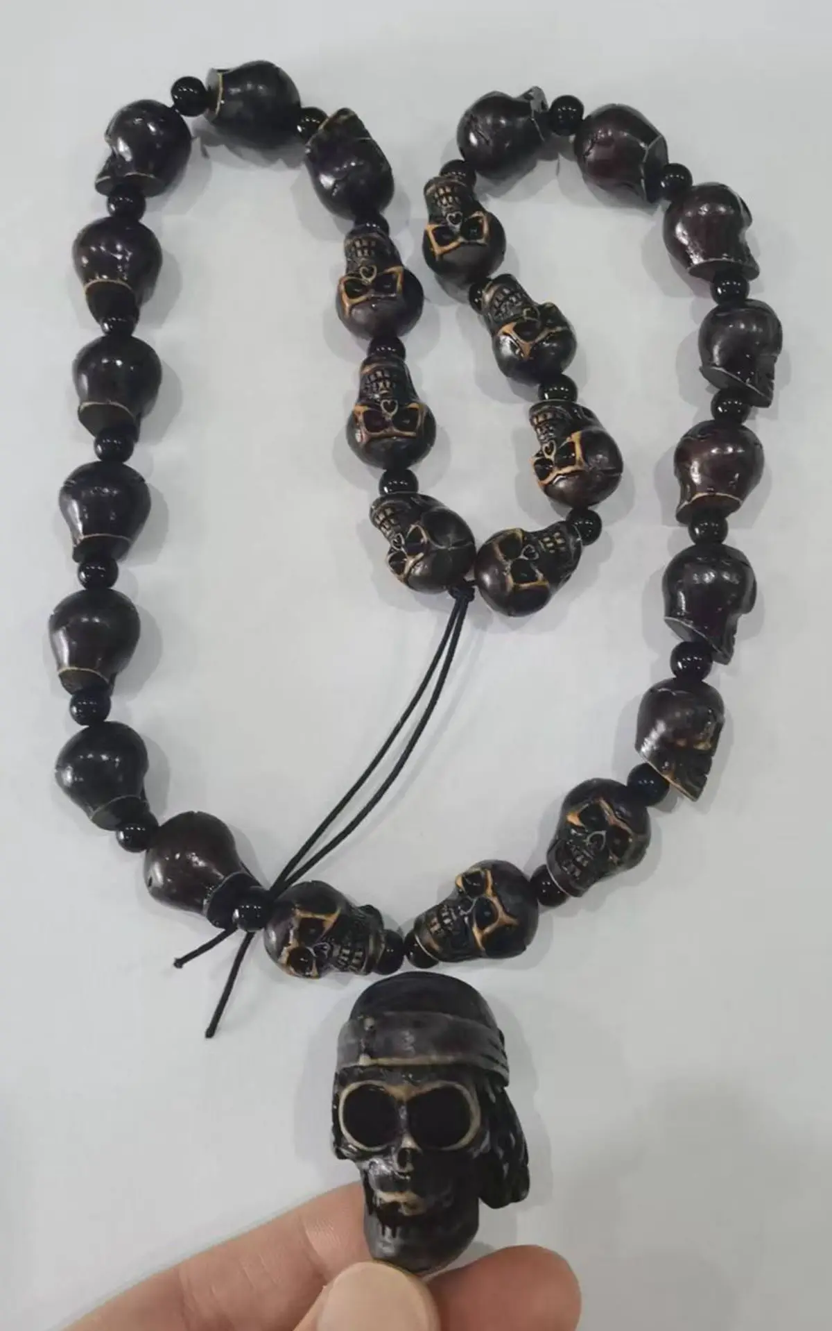 Винтажное готическое ожерелье с подвеской в виде пиратского черепа для мужчин и
