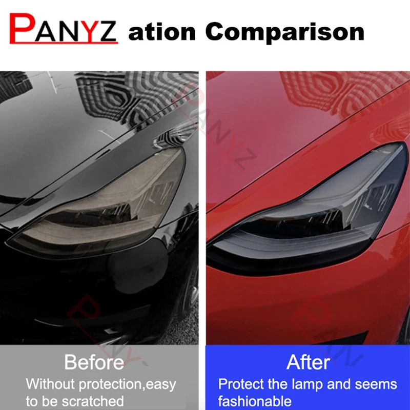 Затемненная Тонировочная пленка полный комплект передняя фара задняя