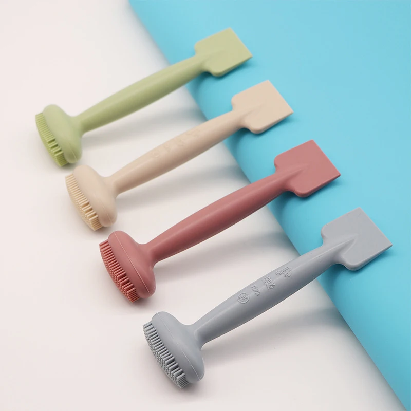 Силиконовая Двухсторонняя щетка для чистки лица скребок очиститель пор