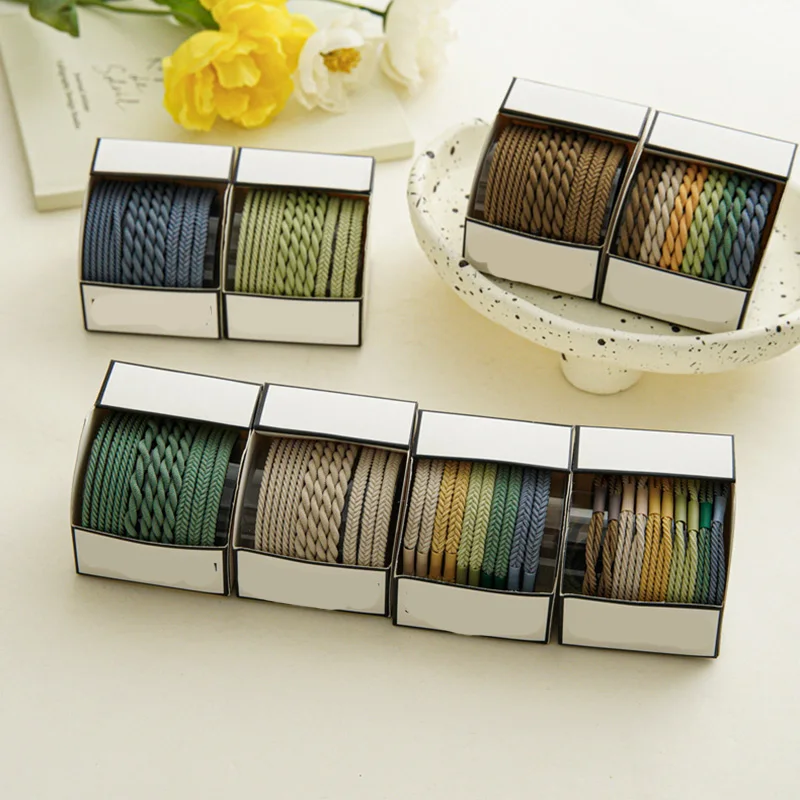 

Braided Hair Scrunchies Set Korean Cute Hair Accessories Handmade Woven Colorful Hair Rope 10Pcs High Elastic Rubber Bands