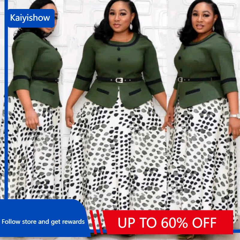 

Летние африканские платья для женщин, африканские женщины, круглый вырез, полиэстер, принт, длинное платье, африканская одежда для женщин 3XL-4XL