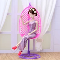 funny plastic swing chair toys doll house accessories for barbie dolls children girls birthday xmas gifts