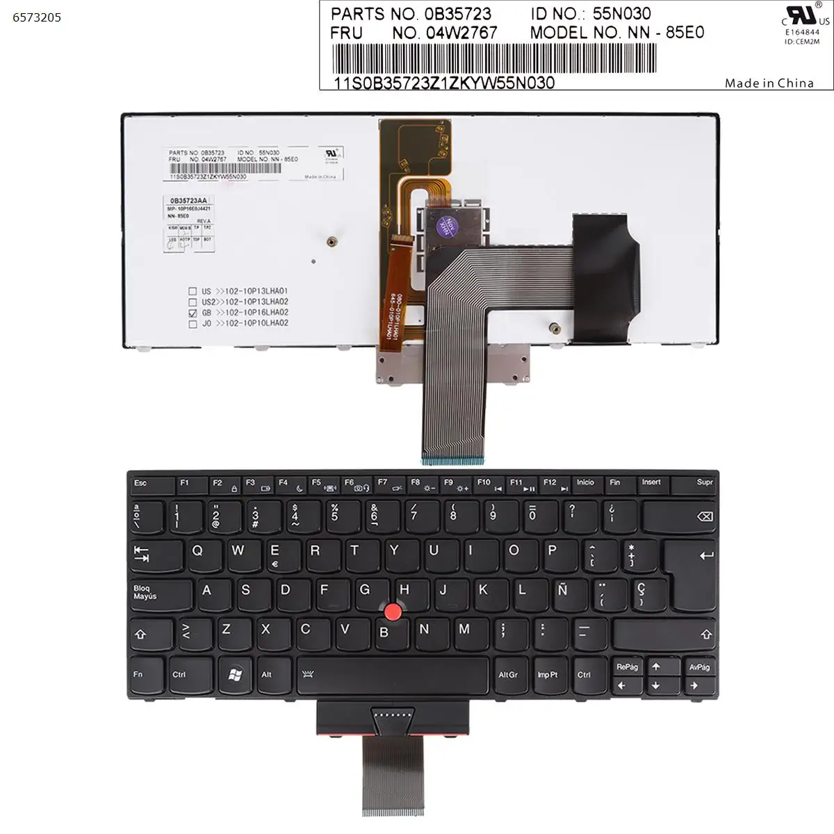 

SP Клавиатура для ноутбука IBM Lenovo Thinkpad X1C 2012 черная рамка с подсветкой