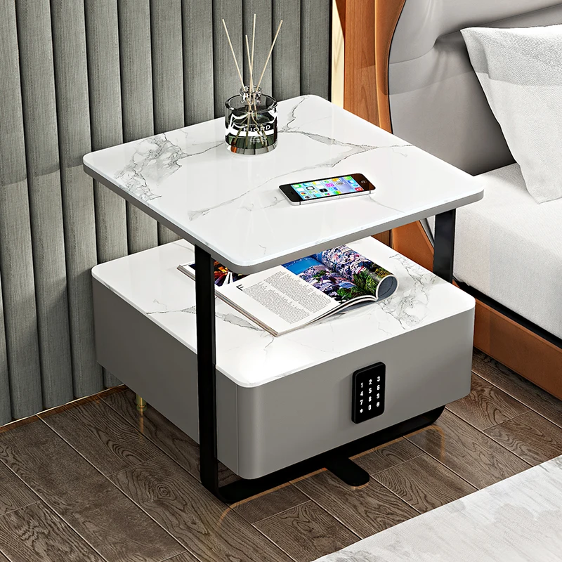 

Многофункциональные мобильные прикроватные столики с белыми выдвижными ящиками, промышленные ночные столики, маленькая кухонная мебель д...