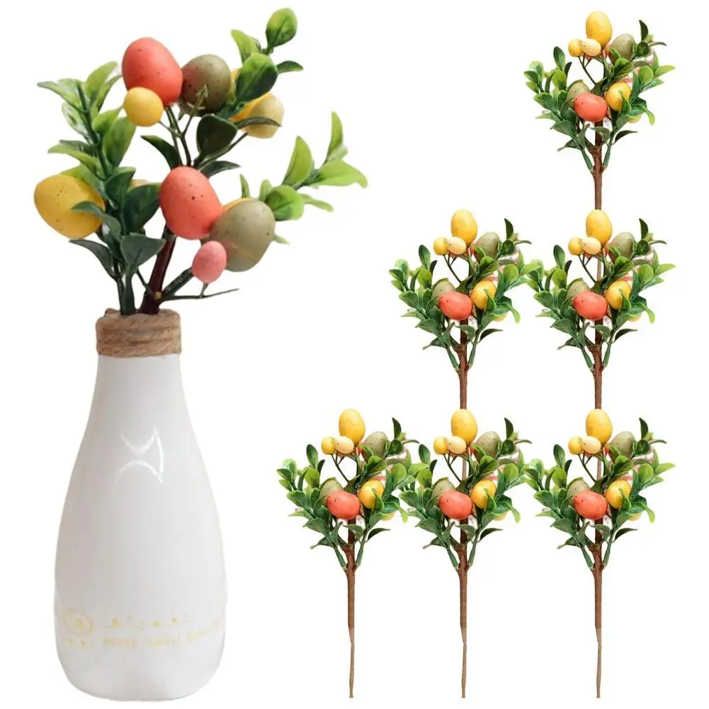 

NEW Artificial Easter Floral Stems Picks Branches With Easter Eggs For Floral Arrangement Centerpiece Wreath Decoration