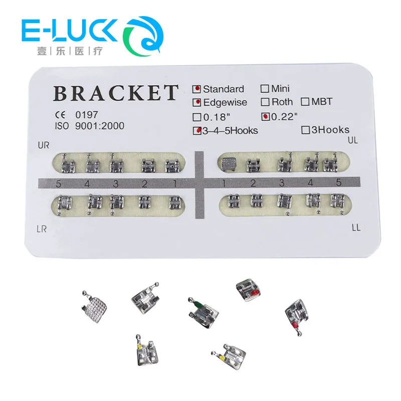 5 шт. стоматологические скобы ортодонтические металлические стандартные