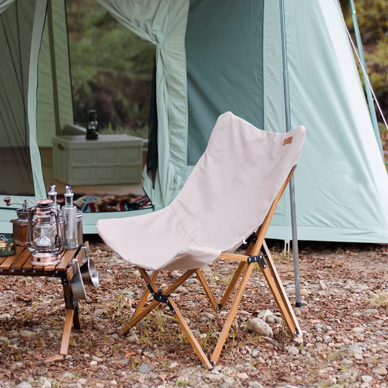 Уличное кресло для кемпинга из алюминиевого сплава с текстурой древесины