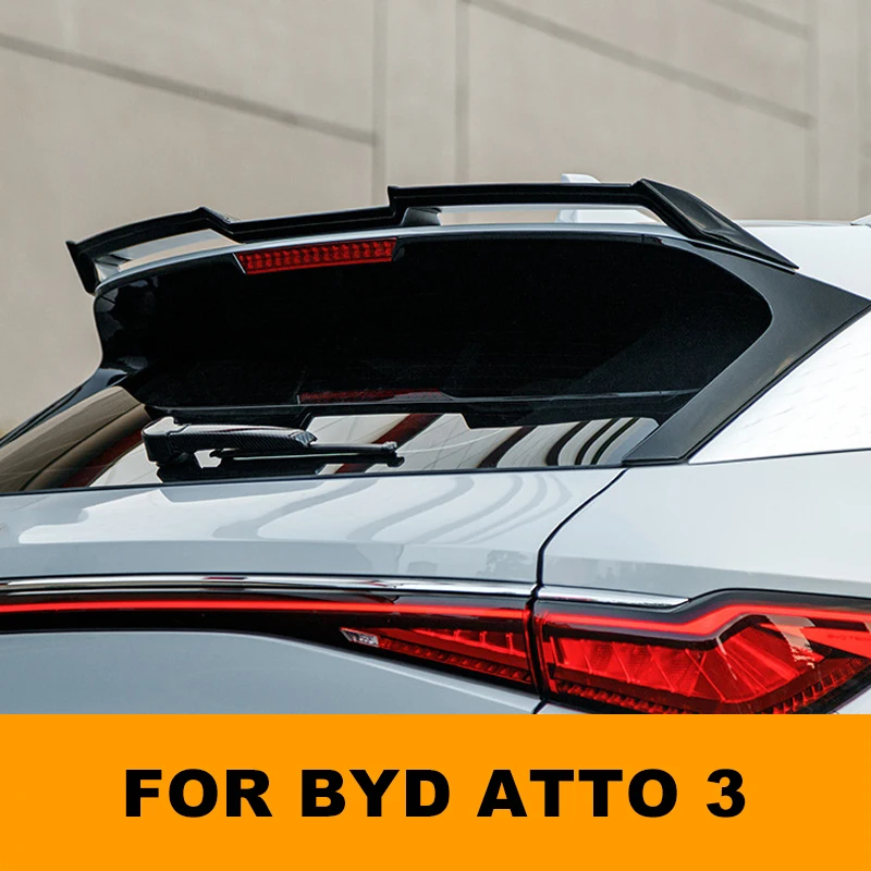 

Для Byd Atto 3 2022 2023 спойлер из углеродного волокна для заднего багажника губа из углеродного волокна Abs Крыло автомобильный Стайлинг