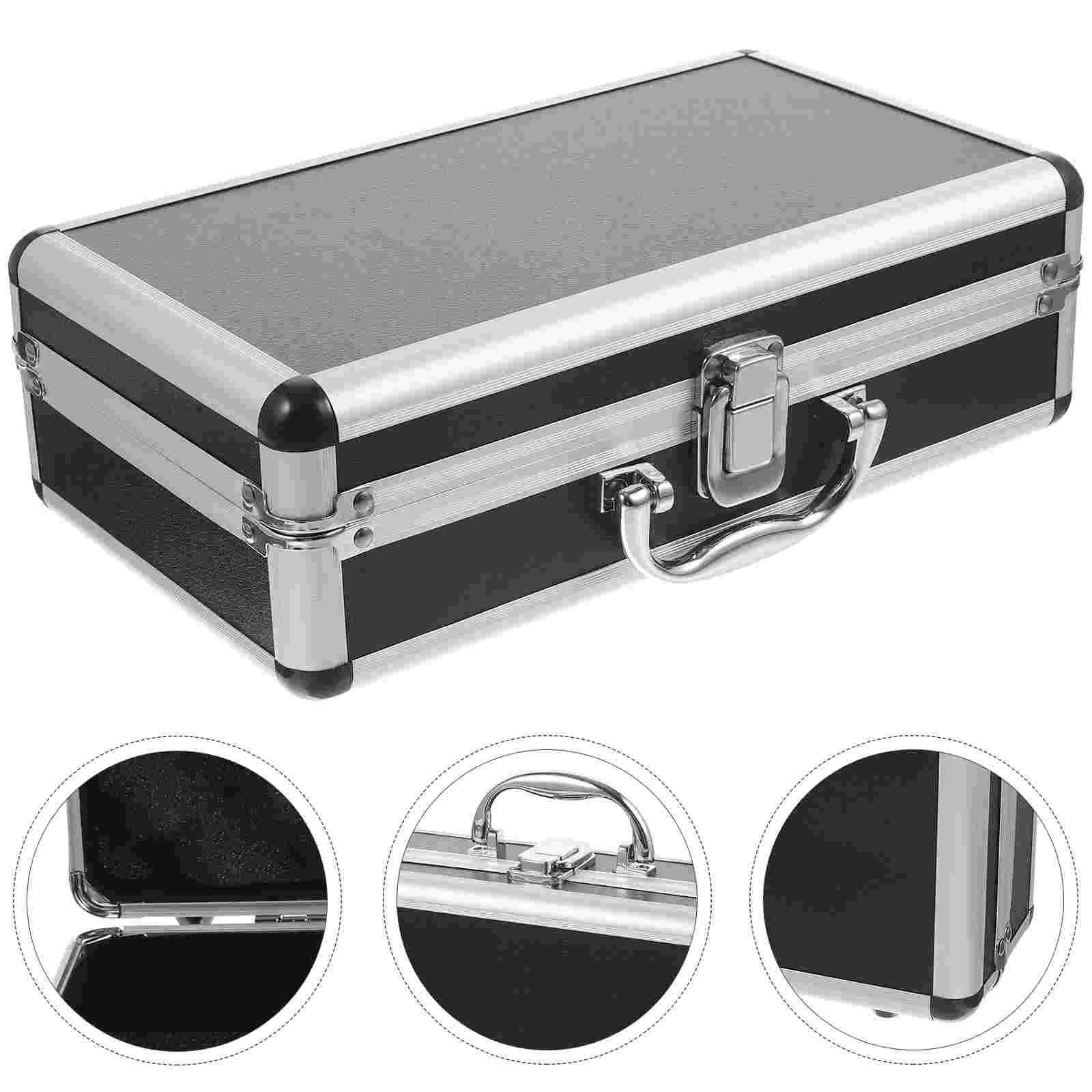 

Portable Travel Toiletry Bag Toolbox Medicine Cabinet Metal Case Tools Container Flannel Hard Cases Aluminum Large