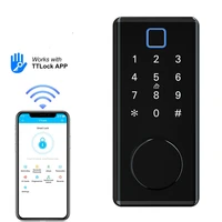 new smart fingerprint door lock without handle tt lock mobile remote control wifi bedroom biometric lock