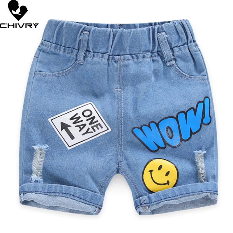 New 2022 Kids Summer Denim Shorts Baby Boys Girls Fashion Cartoon Denim Shorts Children Casual Jeans Girls Short Pants Clothing images - 6