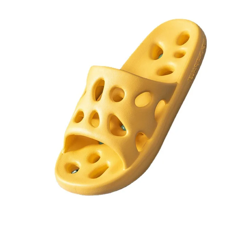 EVA Bathroom Slippers for Women Summer Fashion Couples Home Slippers for Indoor Men Hollow Out Quick Drying Slippers for Bathing