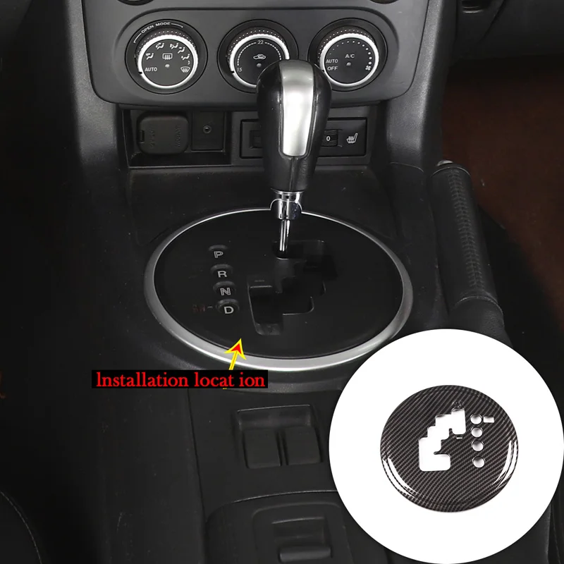 

For Mazda MX-5 2009 2010 2011 2012 2013 2014 ABS Carbon Fiber/Red Center Control Gear Panel Decorative Frame Car Accessories