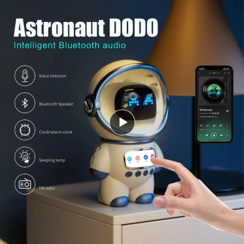 

Hifi Sound Quality Astronaut Intelligent Audio Ai Voice Intercom Microphone Tf Card Smart Speaker Charging