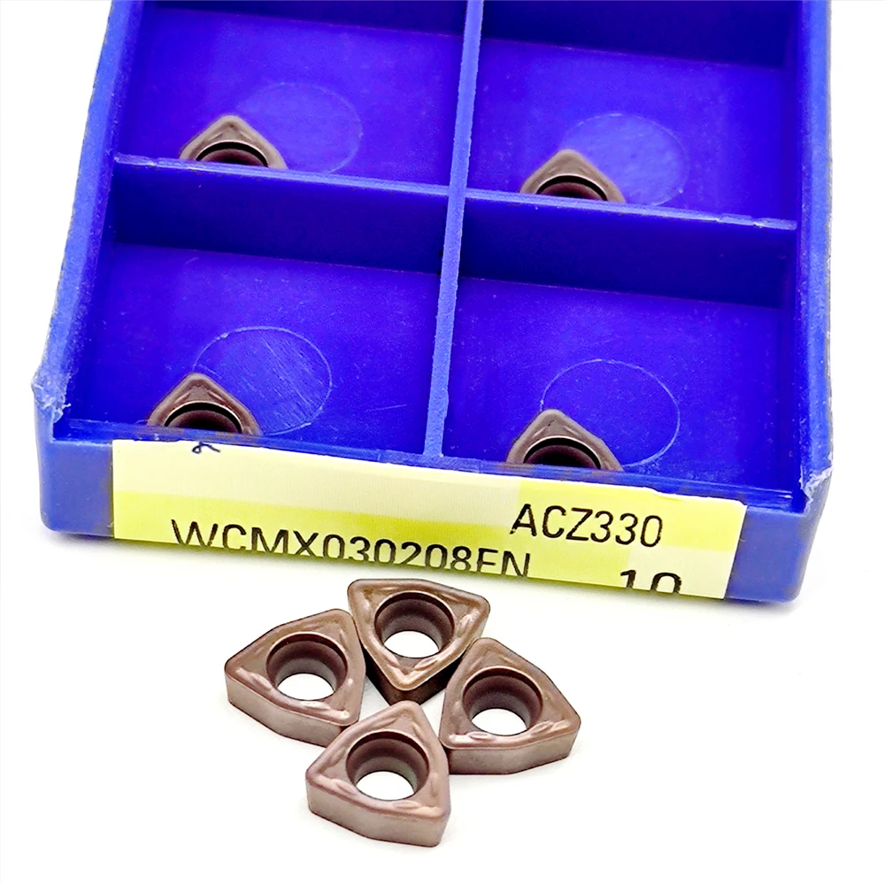 WCMX040208FN High Quality Cutter Carbide Inserts Hard Alloy Blade Tool WCMX 040208 Original External Turning