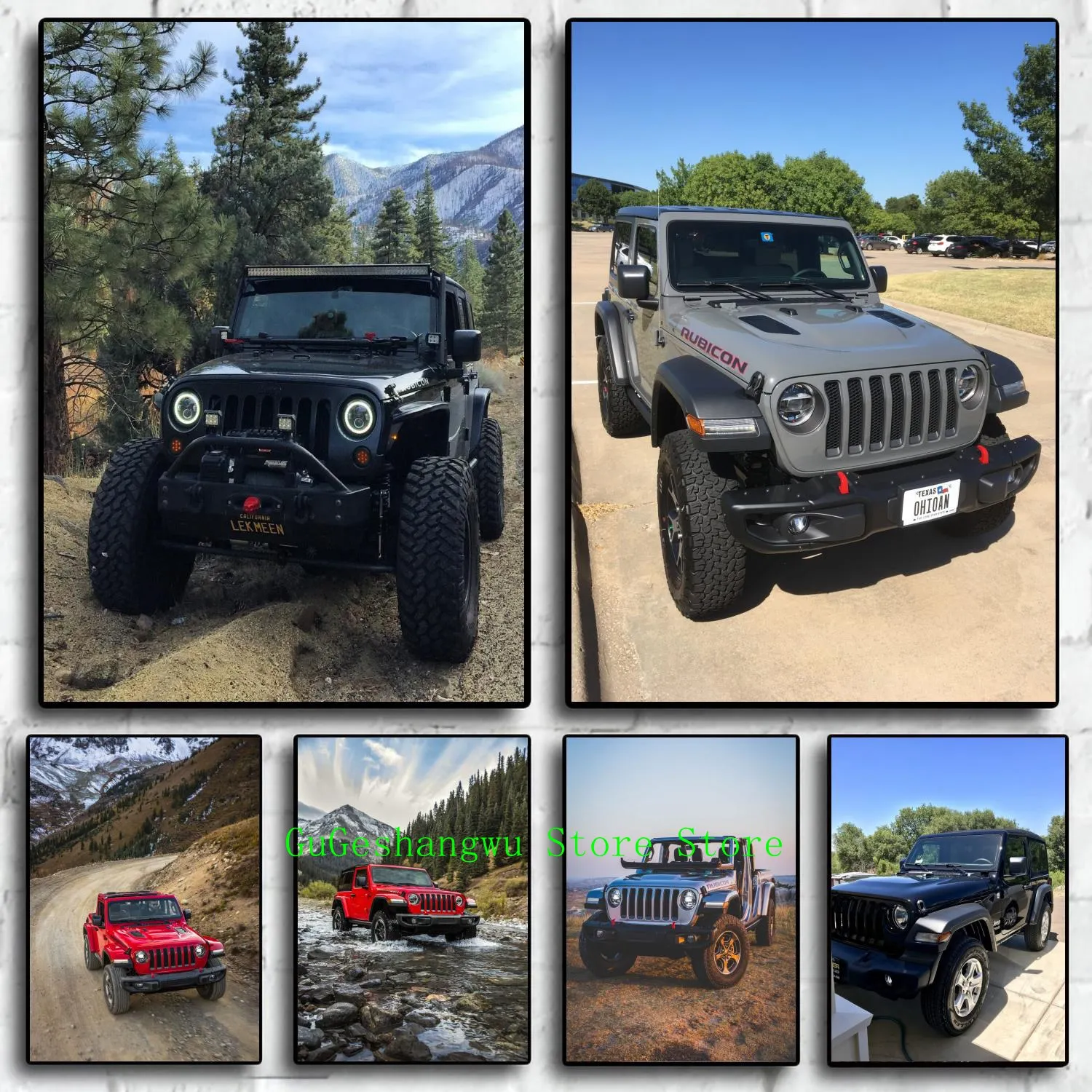 

Jeep wrangler художественный плакат на холсте автомобиля и настенный художественный принт современные постеры для украшения спальни