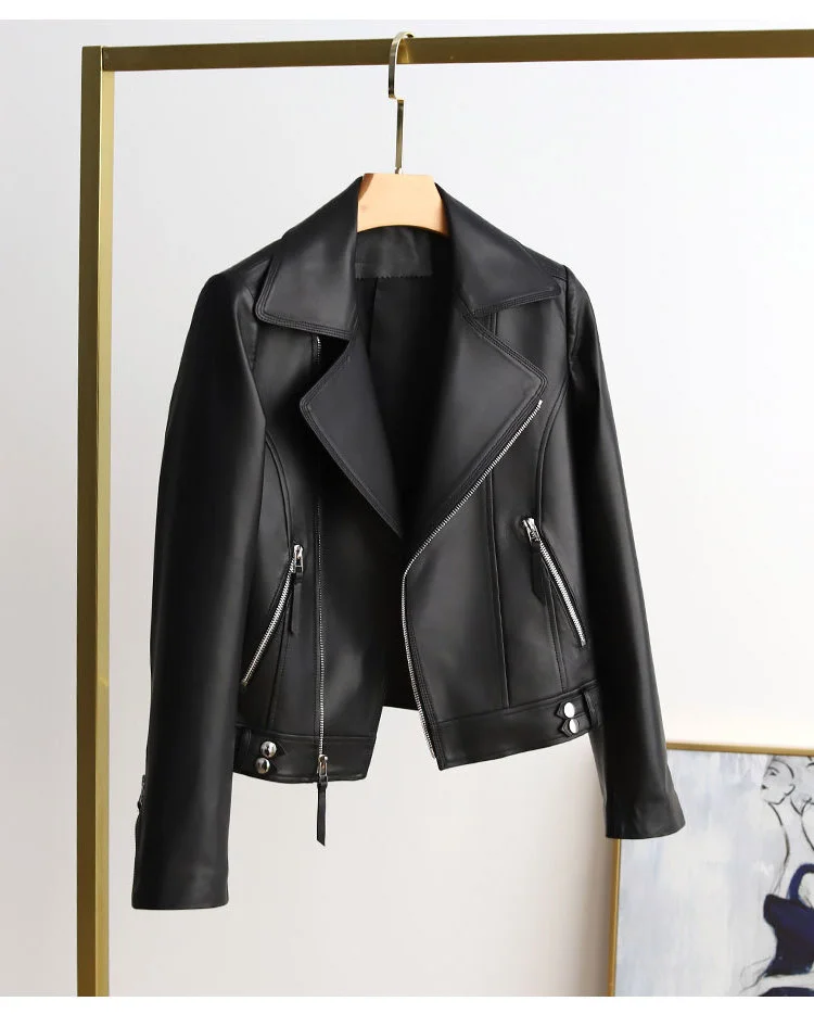 

Real Sheepskin Jacket Woman Genuine Leather Coats Women Short Korean Style Jackets Famale Leren Jas Dames SQQ65 2023