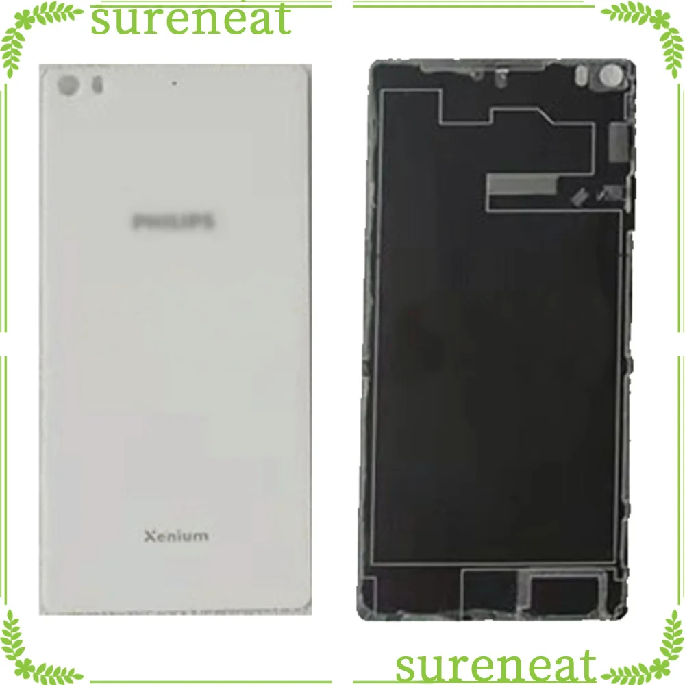 

White For Philips Xenium X818 Battery Back Cover Door Rear Housing Repair Replacement Parts Cell Phone Accessories