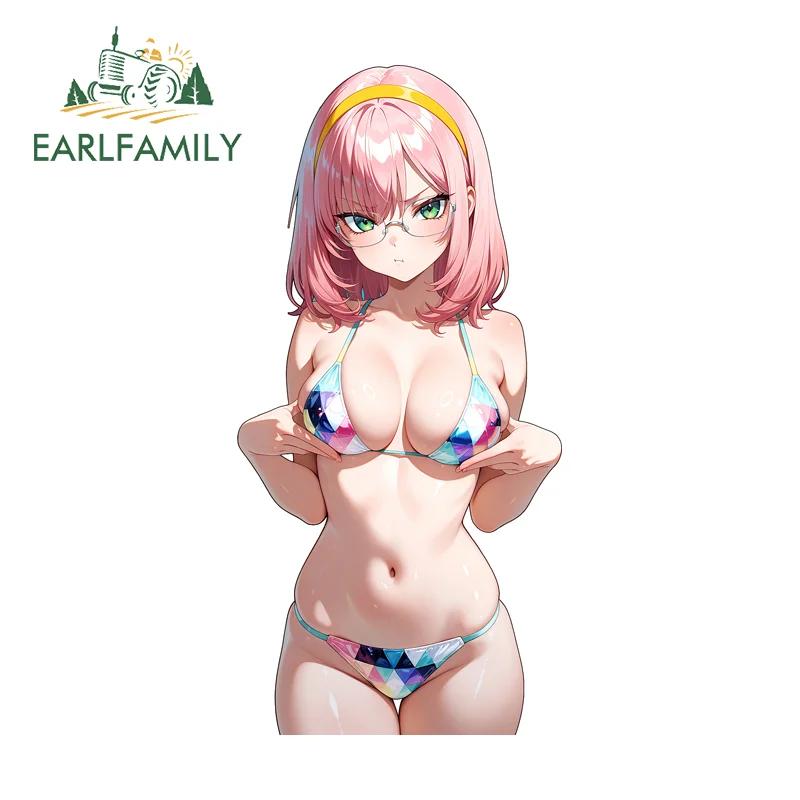 

EARLFAMILY, большая грудь, сексуальные аниме-девушки, автомобильные наклейки, положение купальника, солнцезащитный крем, виниловая наклейка, розовые волосы, аксессуары для лобового стекла автомобиля