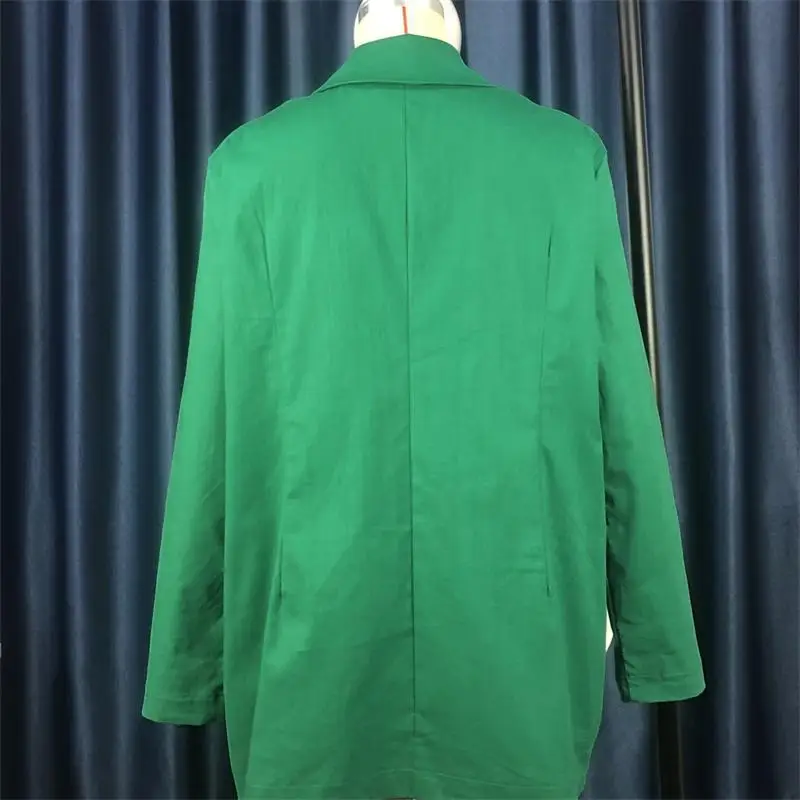 2023 Women's Autumn and Winter New Candy Color Cotton and Linen Shoulder Pads Loose Casual Suit Jacket Women's Suit Jacket