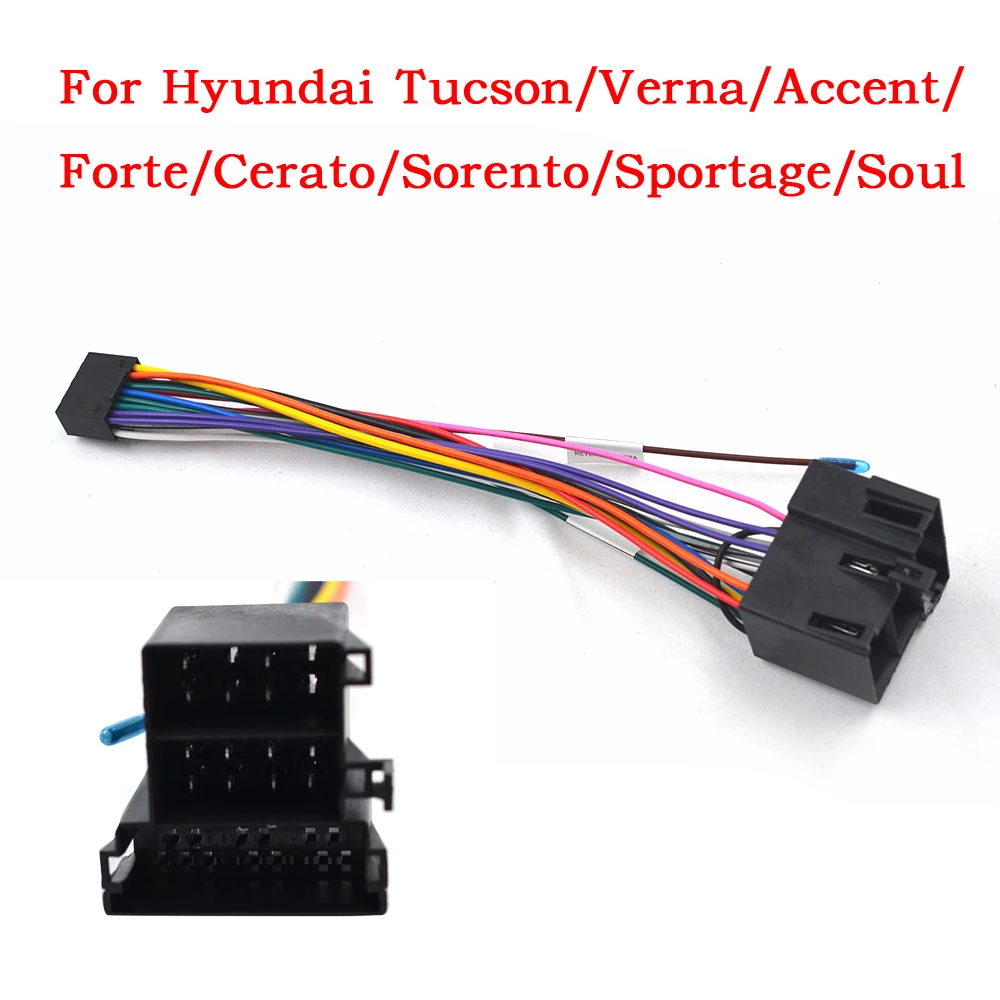 16-контактный адаптер Ke кабель ISO 16 P Steker Konektor жгут Универсальный Kawat 2 Din радио